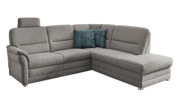 Komfort-Wohnlandschaft plano|FORM Easyplan Q+, in der Farbausführung Hellgrau