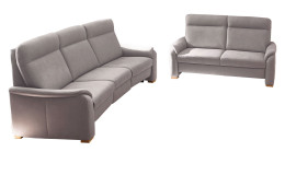 Basis-Sitzgruppe plano|FORM Landsberg in einem Bezugsstoff in Alu