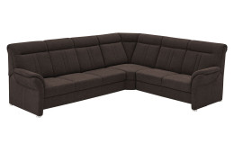 Basis-Ecksofa plano|FORM Favorit, in der Farbausführung Nougat, Schrägansicht