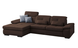 Komfort-Ecksofa plano|FORM Athen, in der Farbausführung Kastanie
