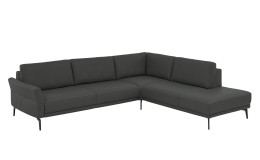 Basis-Ecksofa plano|FORM Formello,in der Fatbausführung Anthrazit, Schrägansicht