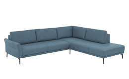 Basis-Ecksofa plano|FORM Formello,in der Fatbausführung Ocean, Schrägansicht