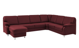 Basis-Wohnlandschaft plano|FORM Tyler, in der Farbausführung Rot, Schrägansicht