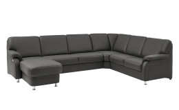 Basis-Wohnlandschaft plano|FORM Tyler, in der Farbausführung Grau, Schrägansicht
