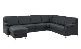 Basis-Wohnlandschaft plano|FORM Tyler, in der Farbausführung Anthrazit, Schrägansicht