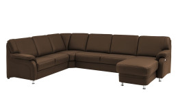 Basis-Wohnlandschaft plano|FORM Tyler, in der Farbausführung Mocca, Schrägansicht