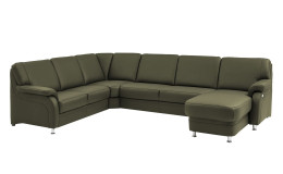 Basis-Wohnlandschaft plano|FORM Tyler, in der Farbausführung Olive, Schrägansicht