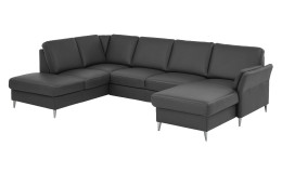 Basis-Wohnlandschaft plano|FORM Lirio, in der Farbausführung Anthrazit, Schrägansicht