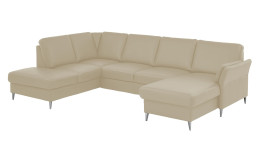 Basis-Wohnlandschaft plano|FORM Lirio, in der Farbausführung Beige, Schrägansicht