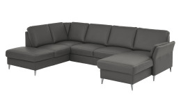 Basis-Wohnlandschaft plano|FORM Lirio, in der Farbausführung Grau, Schrägansicht