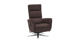 Komfort-Relaxsessel plano|FORM Rimini in der Farbausführung Braun, Schrägansicht
