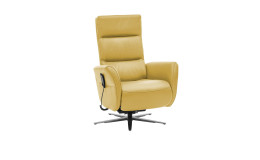 Komfort-Relaxsessel plano|FORM Rimini in der Farbausführung Yellow, Schrägansicht