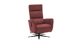 Komfort-Relaxsessel plano|FORM Rimini in der Farbausführung Brombeer, Schrägansicht