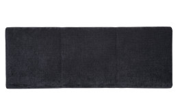 Polster-Kopfteil Antigua-Beds in einem grauen Bezugsstoff.