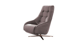 Basis-Einzelsessel Filippoo. in der Farbe Taupe