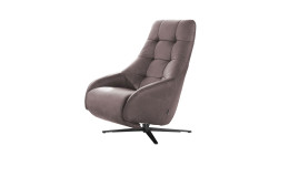 Basis-Einzelsessel Filippoo. in der Farbe Taupe
