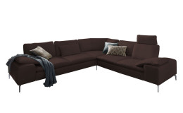 Komfort-Ecksofa Valentino, in der Farbausführung Dunkelbraun