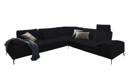 Komfort-Ecksofa Valentino, in der Farbausführung Anthrazit