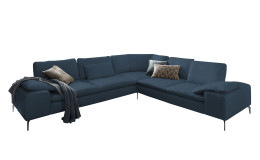 Basis-Ecksofa Valentinoo, in der Farbausführung Dunkelblau