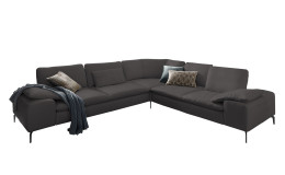 Basis-Ecksofa Valentinoo, in der Farbausführung Dunkelgrau