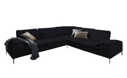 Basis-Ecksofa Valentinoo, in der Farbausführung Anthrazit