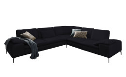 Basis-Ecksofa Valentinoo, in der Farbausführung Anthrazit