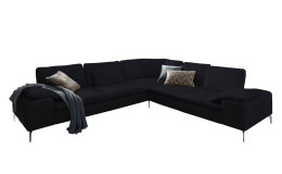 Basis-Ecksofa Valentinoo, in der Farbausführung Anthrazit