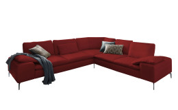 Basis-Ecksofa Valentinoo, in der Farbausführung Dunkelrot