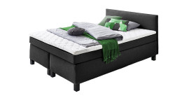 Boxspringbett Peggy, in der Farbausführung Schwarz