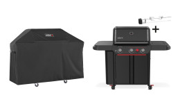 Gasgrill inkl. Abdeckhaube Genesis Premium, in schwarz