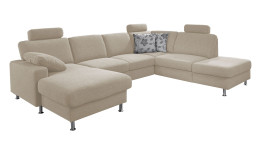 Komfort-Wohnlandschaft plano|FORM Nizza, in der Farbausführung Beige