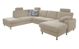 Komfort-Wohnlandschaft plano|FORM Nizza, in der Farbausführung Beige
