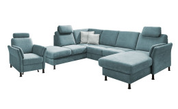 Komfort-Ecksofa plano|FORM Lirio in der Farbausführung ice