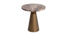 Beistelltisch COCO-Maison Zita Platte Marmo, Gestell kupferfarben aus Aluminium