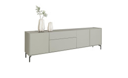 Sideboard Noon von Xooon in einer Platte in Marmoroptik, Metallgestell Graphit