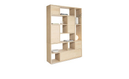 Raumteiler Lugana in der Farbe Natur, Schrägansicht