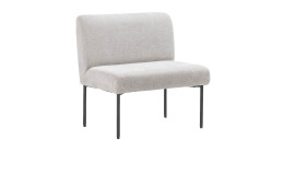 Sitzbank Reverso in Chenille-Stoff in Kiesel, mit Taschenfederkern