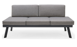 Gartensofa Opa in grau mit einem Gestell aus Aluminium