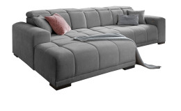 Wohnlandschaft Marbella in einem grauen Bezugsstoff