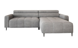 Wohnlandschaft Fakta Liora in hellgrau mit Kopfstützen und motorischer Sitzvorzug