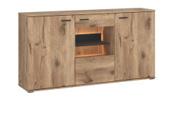 Sideboard Pamela in der Farbe Viking Eiche mit Absetzungen in Anthrazit