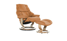 Relaxsessel mit Hocker Stressless Reno (M) Classic, in der Farbausführung Taupe