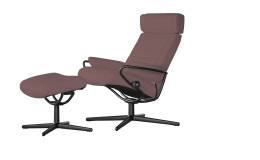 Relaxsessel mit Hocker Stressless Paris Croß ah, in der Farbausführung Rot