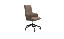 Drehstuhl Stressless Laurel v2 High (L), in der Farbausführung Warm Brown, Schrägansicht