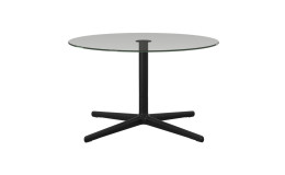 Couchtisch Stressless Urban Cross L mit schwarzem Gestell.