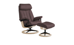 Relaxsessel mit Hocker Stressless Paul (m) Signature, in der Farbausführung Beige
