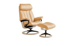 Relaxsessel mit Hocker Stressless Paul (m) Signature, in der Farbausführung Honey