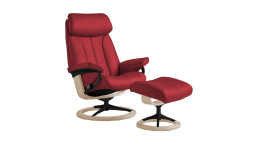 Relaxsessel mit Hocker Stressless Paul (m) Signature, in der Farbausführung Cherry