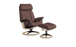 Relaxsessel mit Hocker Stressless Paul (m) Signature, in der Farbausführung Brown