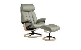 Relaxsessel mit Hocker Stressless Paul (m) Signature, in der Farbausführung Grün